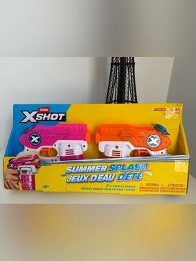 X-Shot Summer Splash Kids Water Blaster Set - Pink & Orange